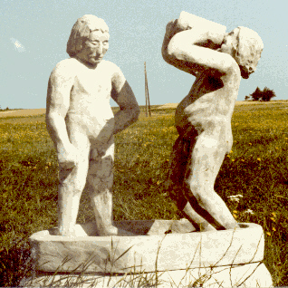 Skulpturspringvand af Las Sørensen.